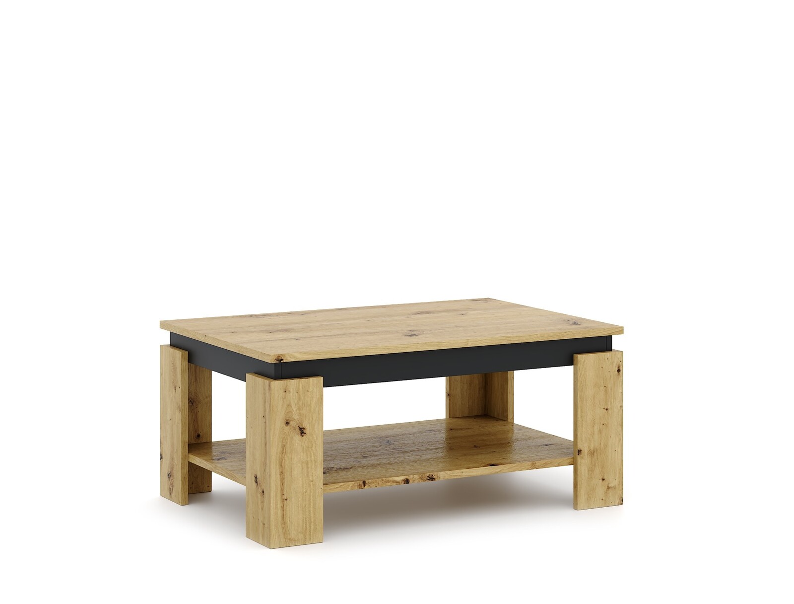 Konferenční stolek Turia 90 cm dub artisan/černý