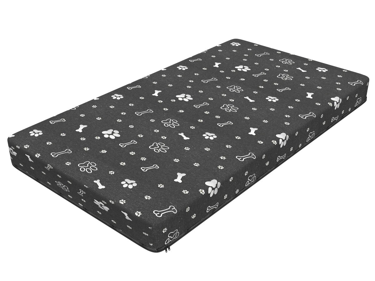 Matrace pro psy SLOOKE 101x55x4 cm šedá/stříbrné tlapky