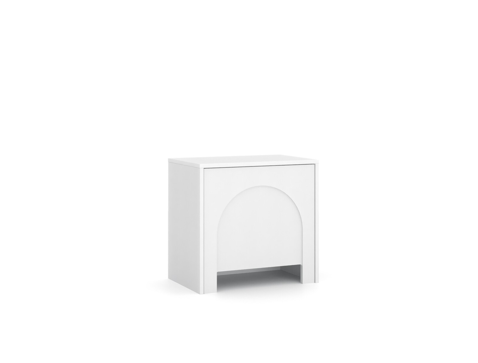 Noční stolek Arco 50 cm bílá