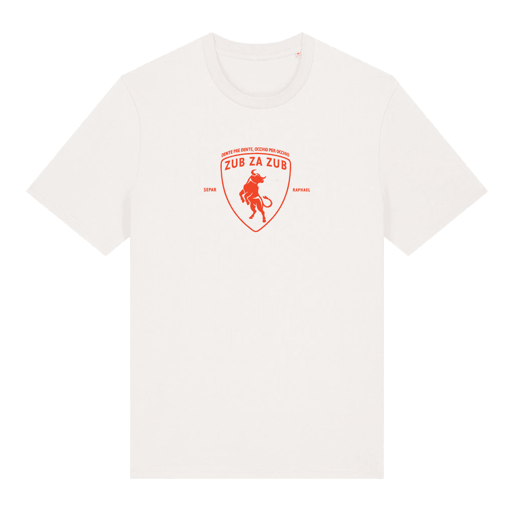 Raphael (Rafo) tričko ZUB ZA ZUB (DENTE PRE DENTE, OCCHIO PER OCCHIO) Off White XS