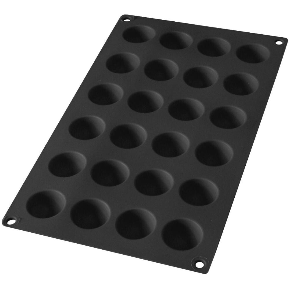 Forma na dezert 30 cm, mini pologuľa, čierna, Lékué