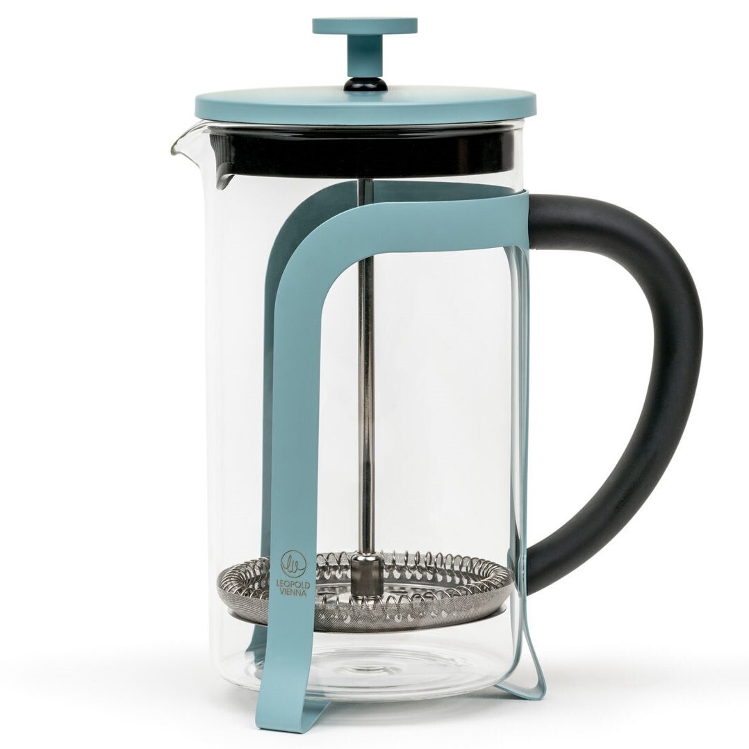 French press kávovar MOSHI 600 ml, mätová, sklo, Leopold Vienna