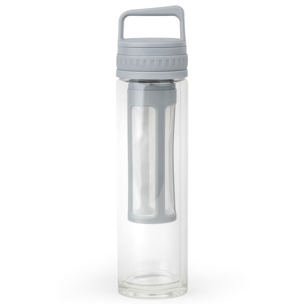 Termofľaša COLD BREW MOSHI 400 ml, šedá, sklo, Leopold Vienna