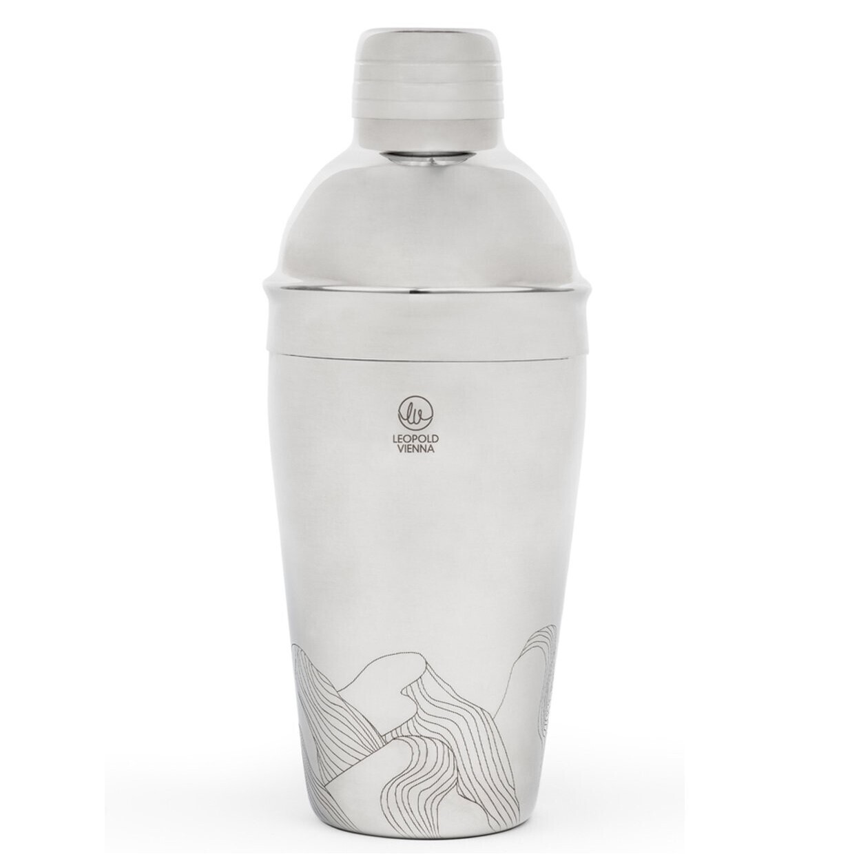 Šejker kokteilov MOUNTAINS 500 ml, strieborná, nerezová oceľ, Leopold Vienna