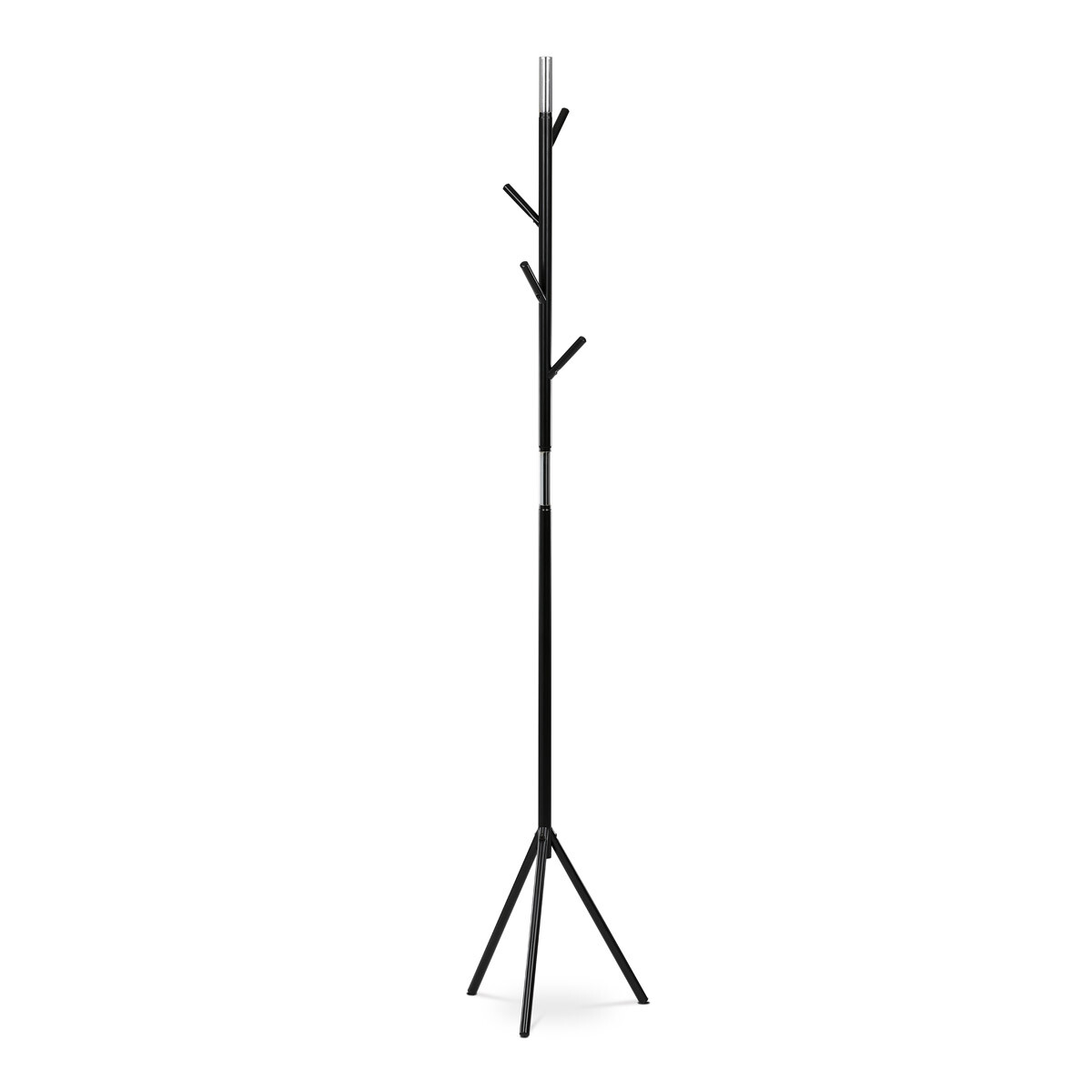 AUTRONIC 80001-01 BK Věšák stojanový, výška 179 cm, kovová konstrukce, černý matný lak, nosnost 6 kg