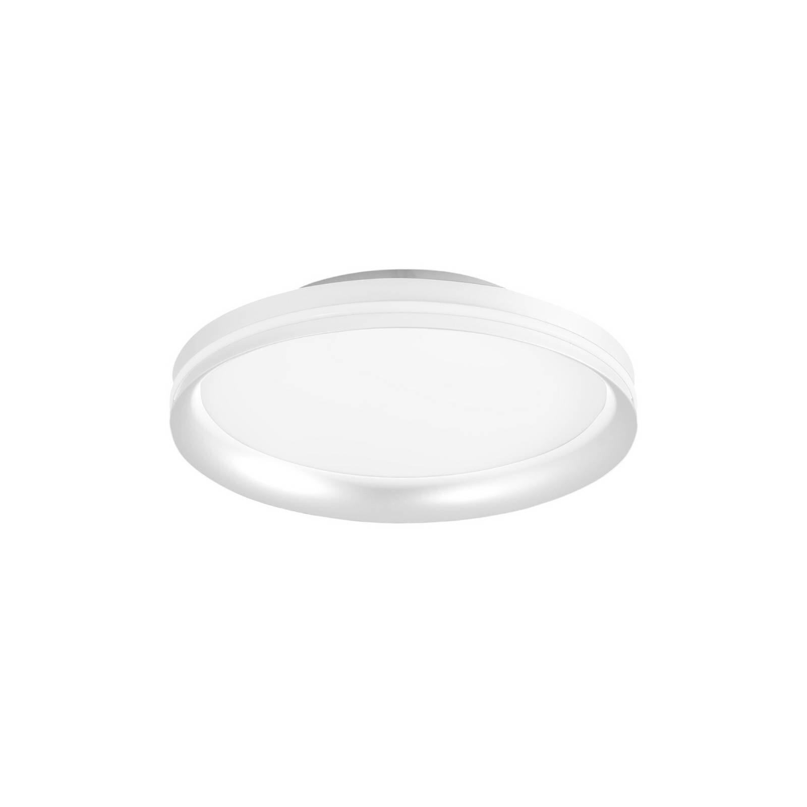 Stropné LED svetlo Isy, biele, Ø 35 cm, kov, CCT, stmievateľné