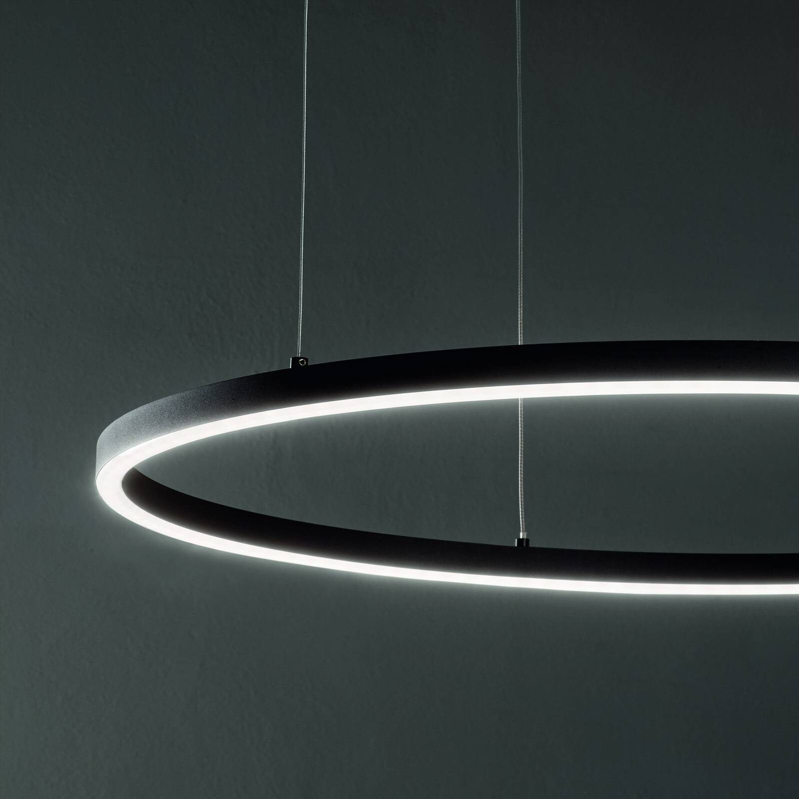 Ideal Lux LED závesné svietidlo Oracle Slim Ø 70 cm biela 3.000 K