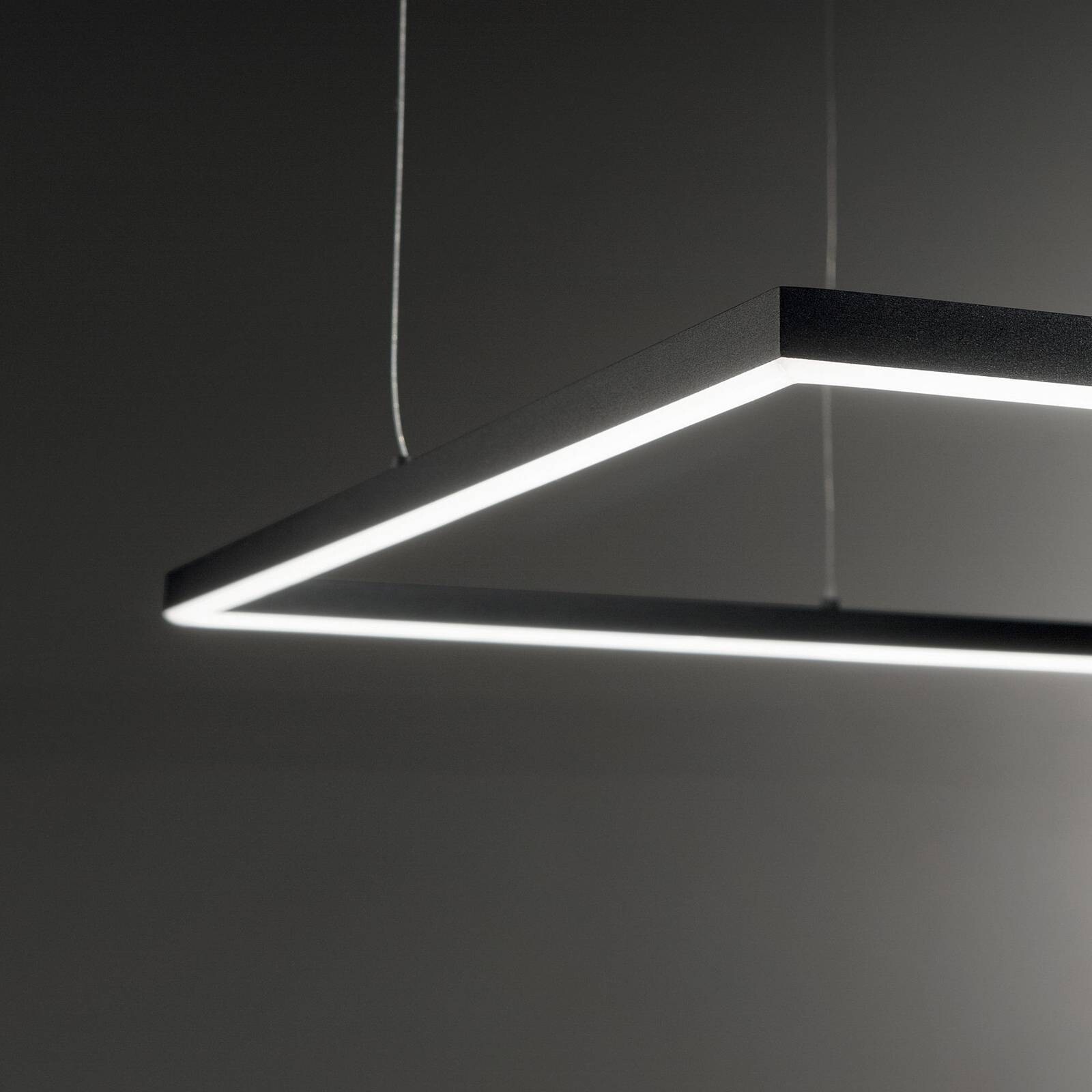 Ideal Lux LED závesné svietidlo Oracle Slim 70 x 70 cm čierne 3 000 K