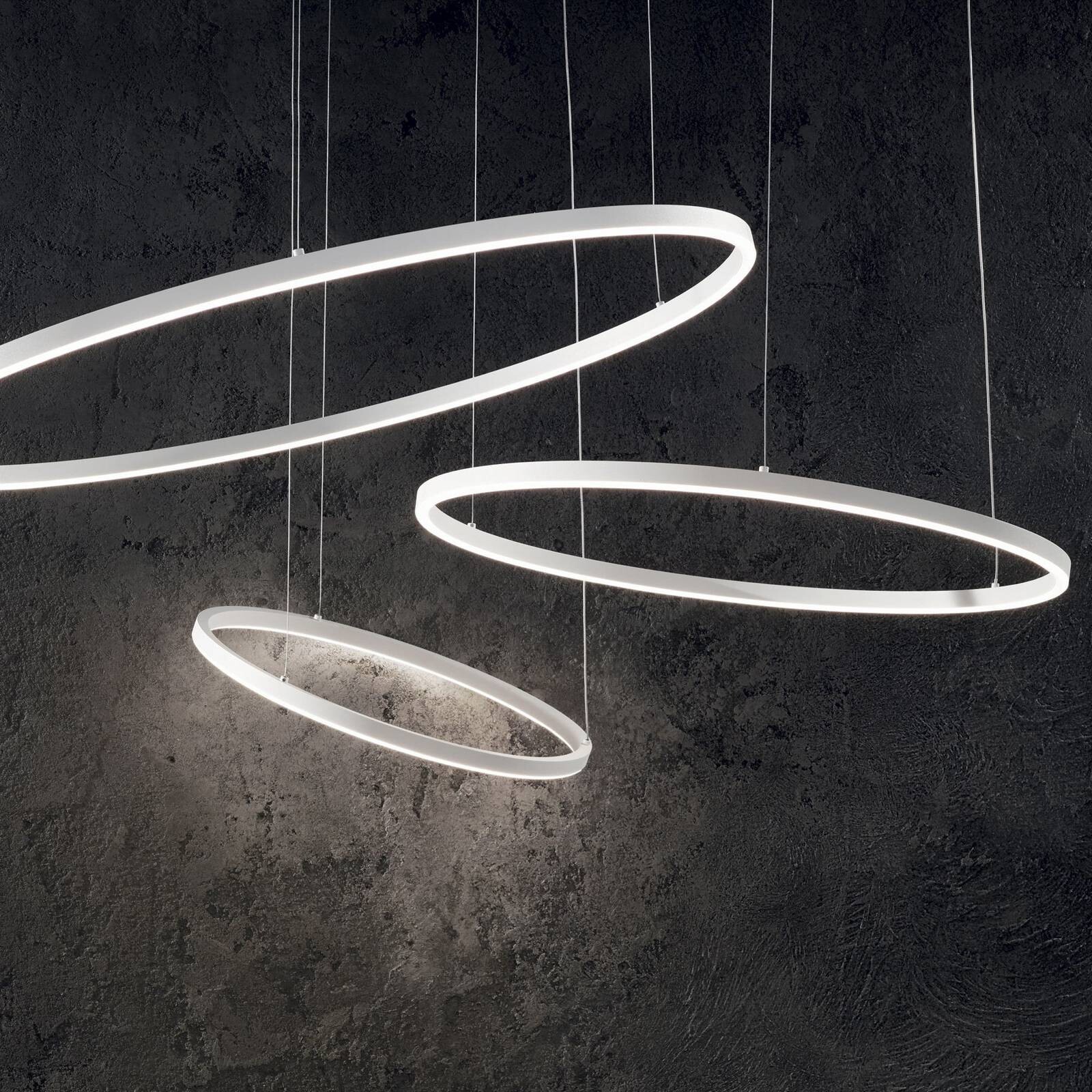 Ideal Lux LED závesné svietidlo Oracle Slim Ø 50 cm biela 3.000 K