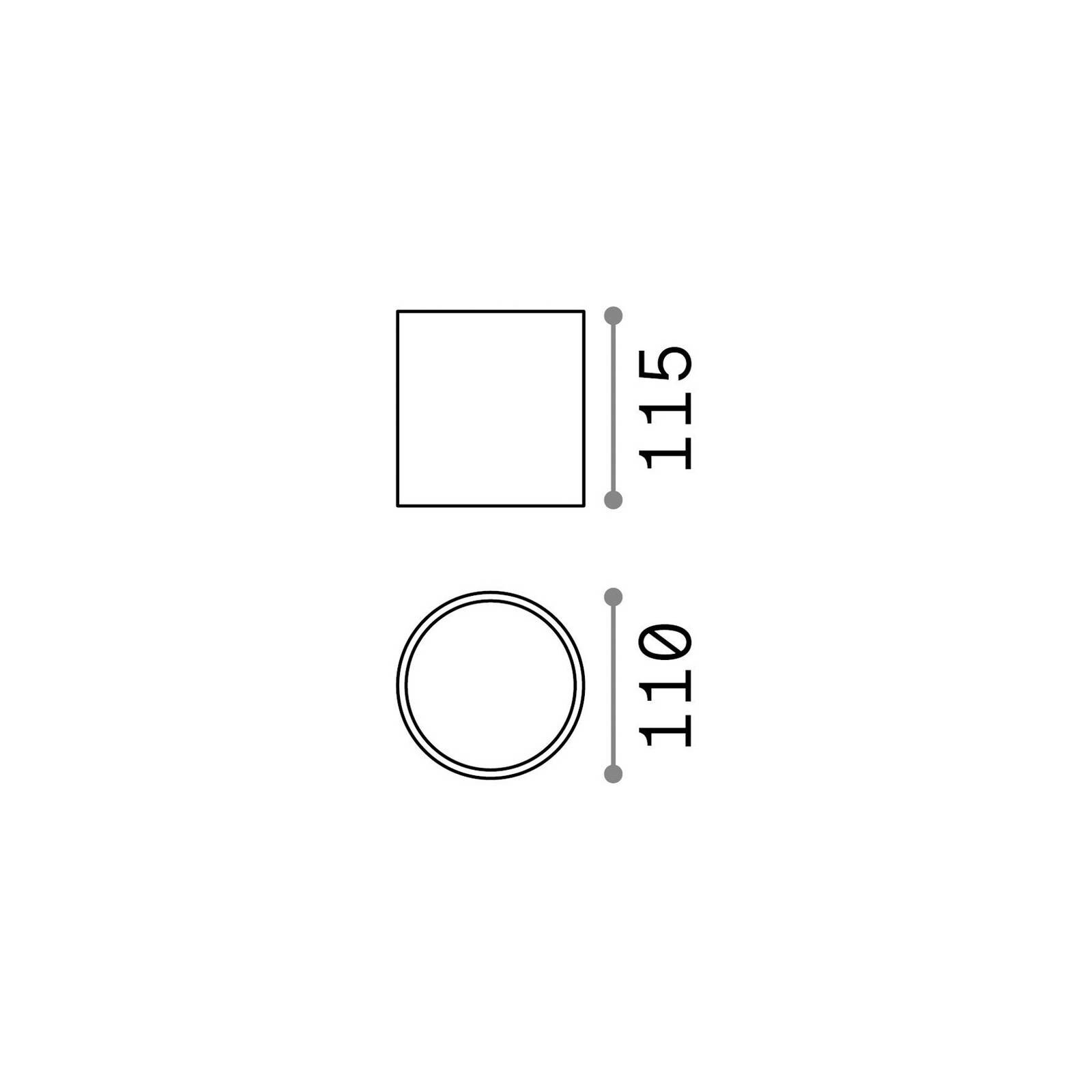 Ideal Lux Stropné svietidlo Gun, antracit, hliník, IP44, GU10