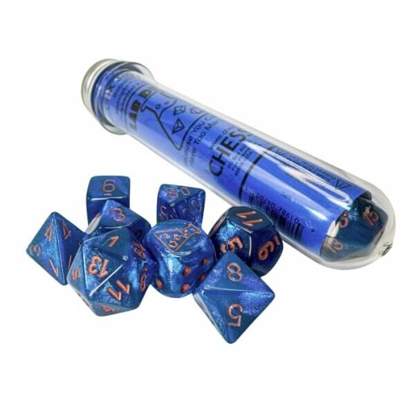 Chessex Sada kociek Borealis Midnight/Copper Polyhedral - 7 ks - CSX30069
