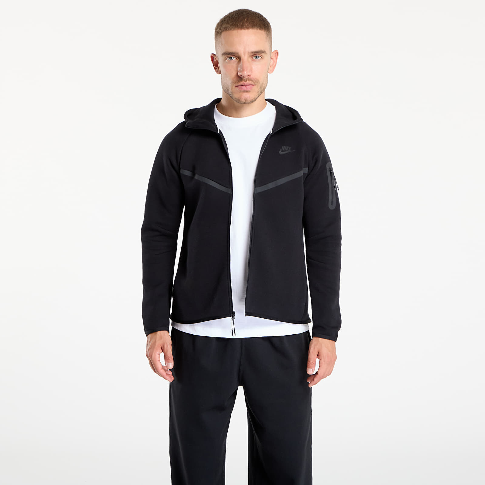 Mikina Nike Sportswear Tech Fleece Windrunner Women's Full-Zip Hoodie Black/ Black M