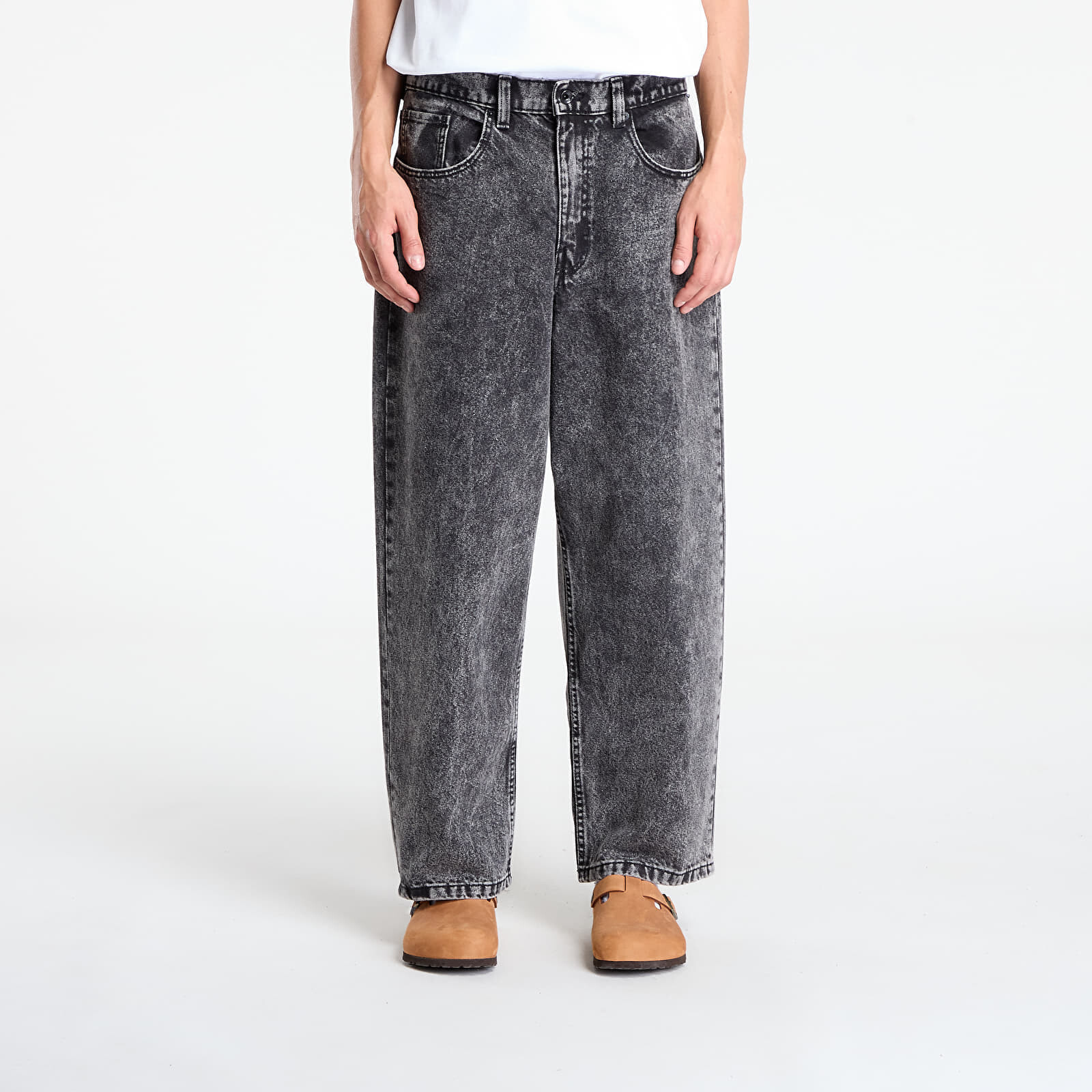 Kalhoty Vans Check-5 Baggy Denim Pant Stonewash Black 30