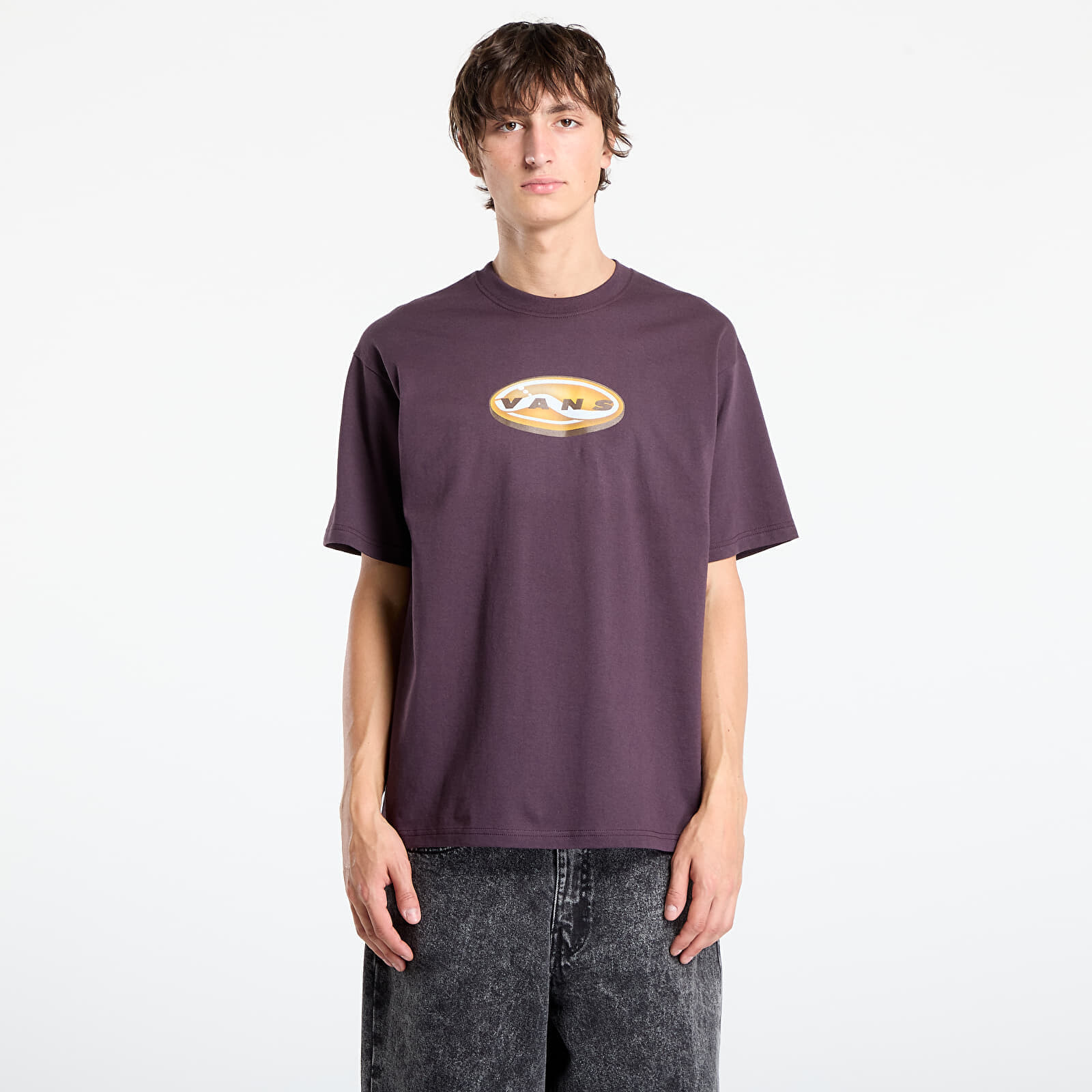 Tričko Vans 3D Retroval Short Sleeve Tee Dark Port L