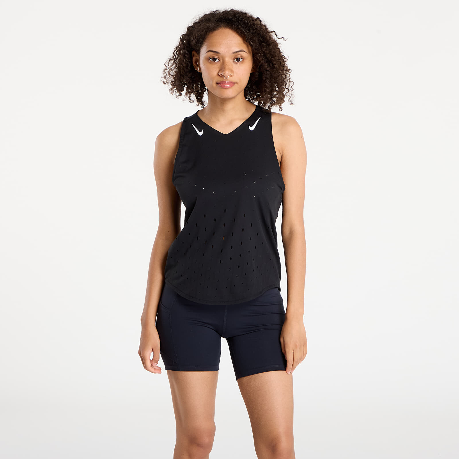 Nike AeroSwift Women's Dri-FIT ADV Running Singlet Black/ White/ White S