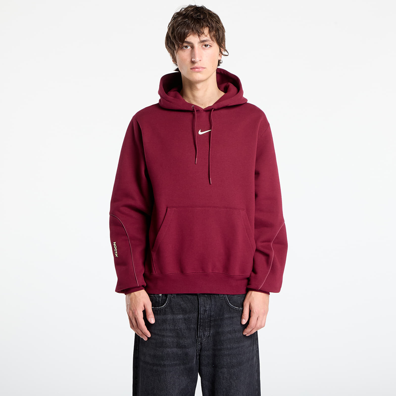 Mikina Nike x NOCTA Fleece CS Hoodie Dark Beetroot/ Adobe/ Citron Tint L
