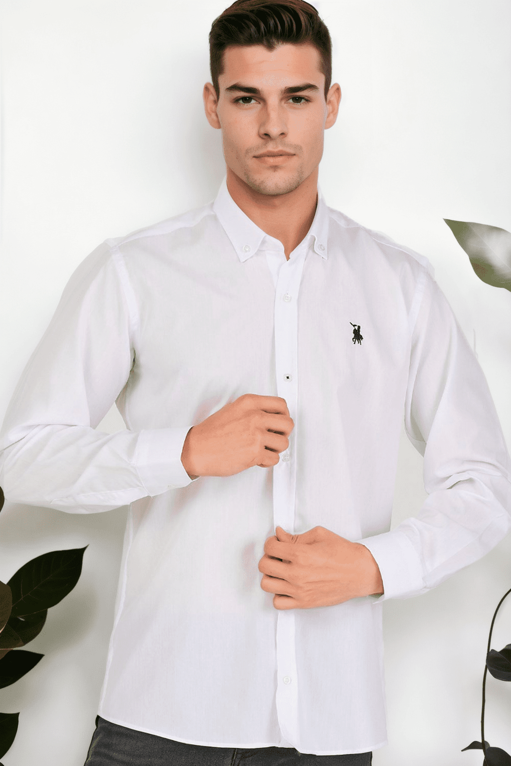 G925 DEWBERRY MEN'S SHIRT-WHITE