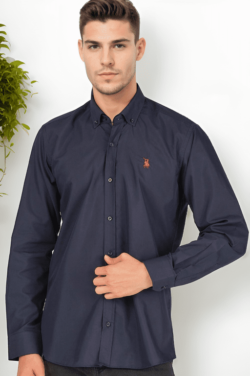 G925 DEWBERRY MEN'S SHIRT-NAVY BLUE