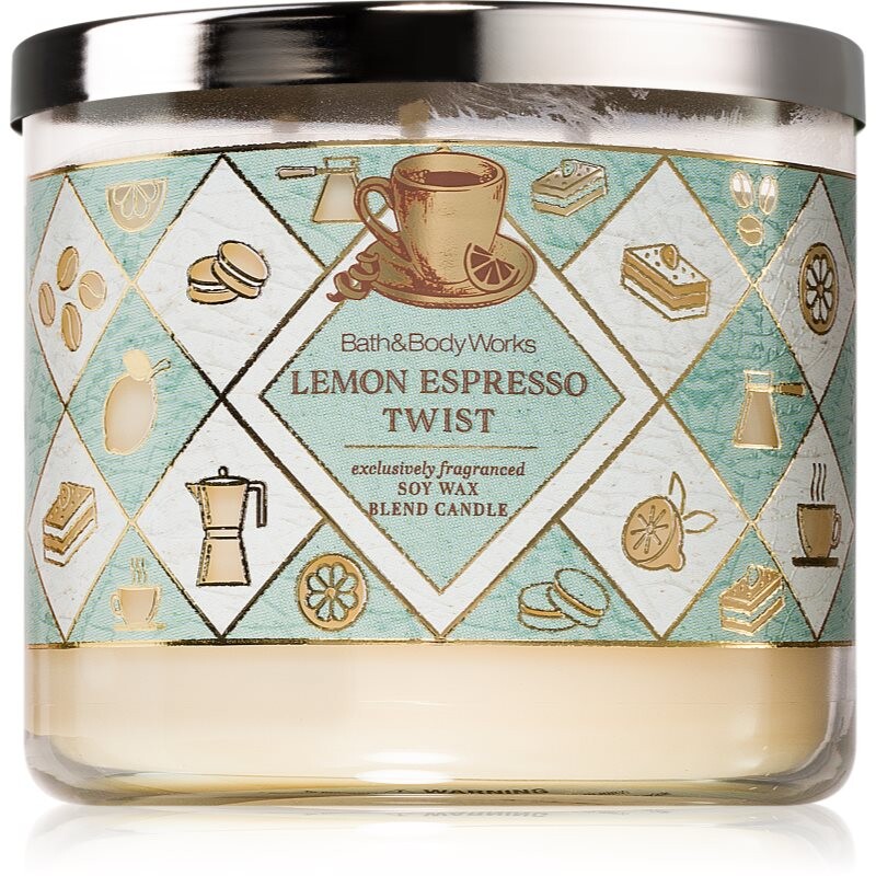 Bath & Body Works Lemon Espresso Twist vonná sviečka 411 g