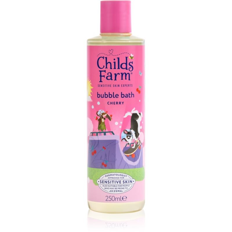 Childs Farm OatDerma Bubble Bath pena do kúpeľa a čistiaci gél bez parfumácie pre deti Cherry 250 ml