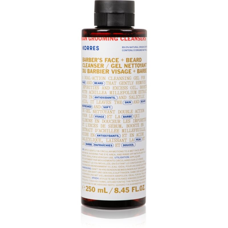 Korres Athenian Grooming čistiaci gél na tvár a fúzy 250 ml