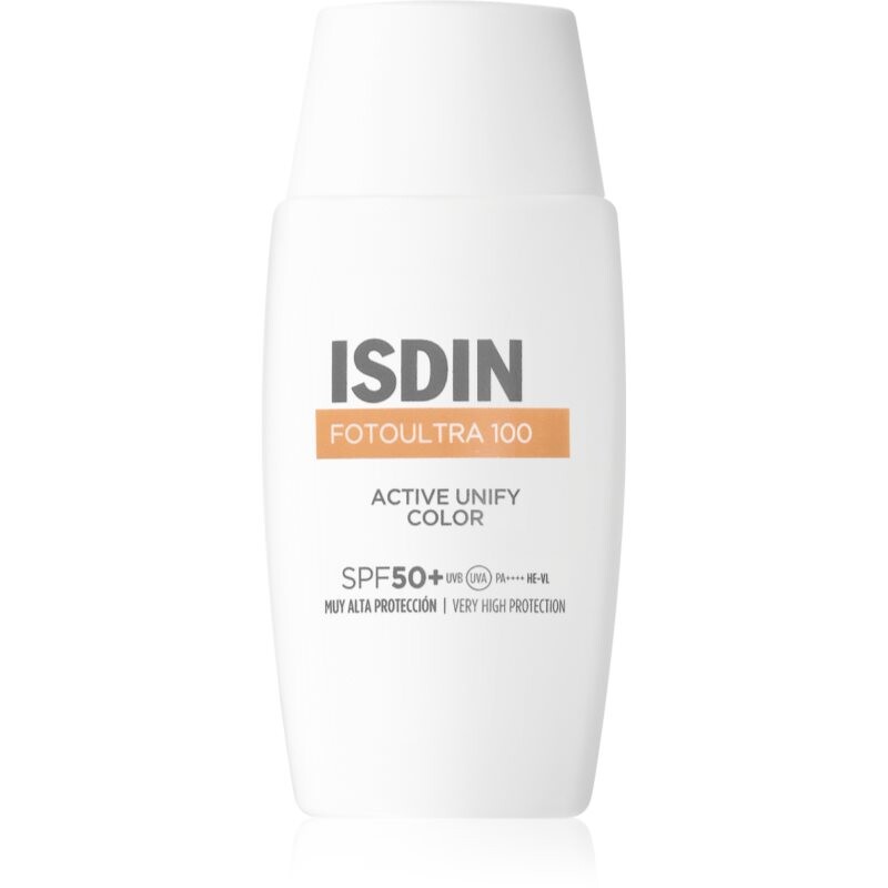ISDIN FotoUltra 100 Active Unify Color Depigmentant SPF50+ ochranný tónovaný fluid na tvár 50 ml