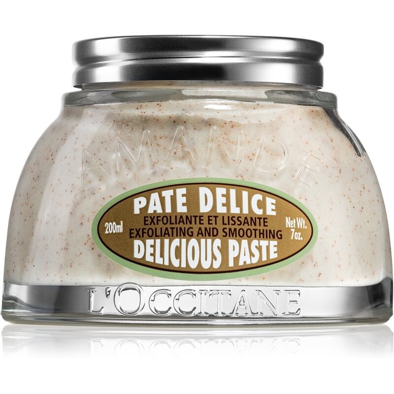 L’Occitane Amande Delicious Paste telový peeling s mandľovým olejom 200 ml