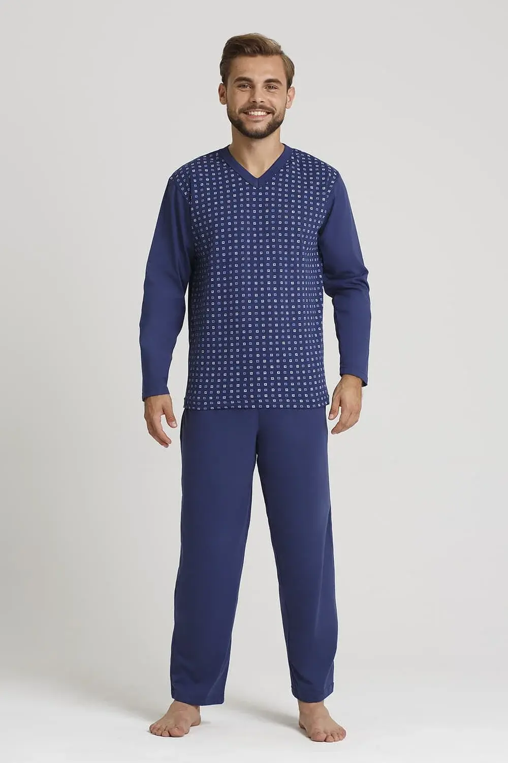 Pánske pyžamo Gucio long/r 4XL-5XL mix barev-mix designu 4XL