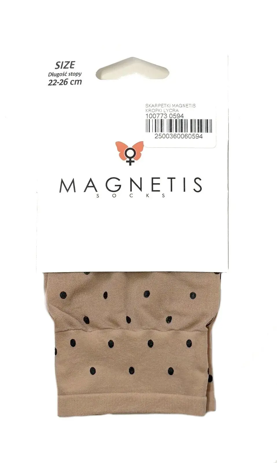 Ponožky Magnetis Kropki Lycra 20 den Béžová Univerzální