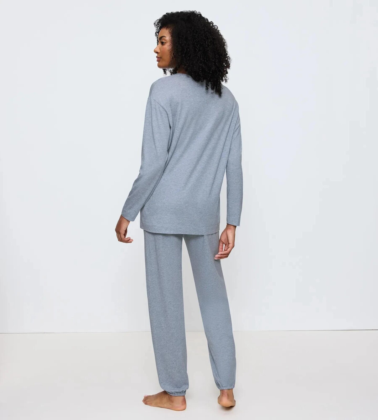 Dámske pyžamo Endless Comfort PK 01 LSL - TRIUMPH světlá kombinace modré (M007) 0040