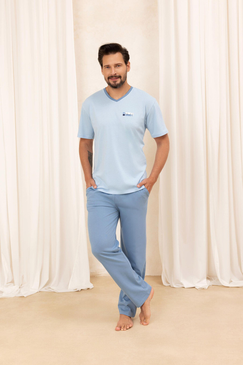 Regina 498 kr/r M-XL Z25/26 pánske pyžamo modrá M