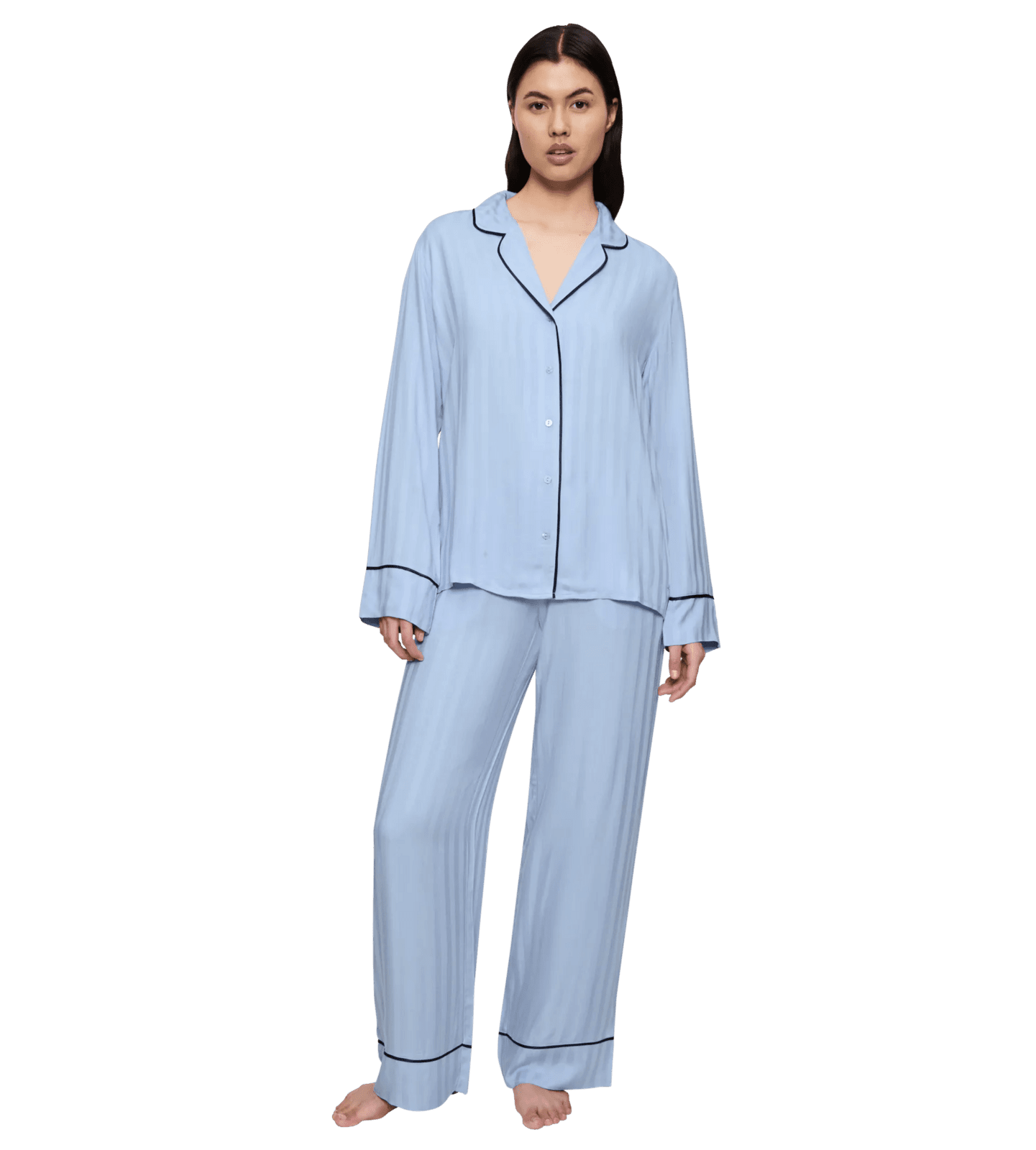 Dámske pyžamo Amourette Jacquard PW - Triumph bleděmodrá (00SA) 0040