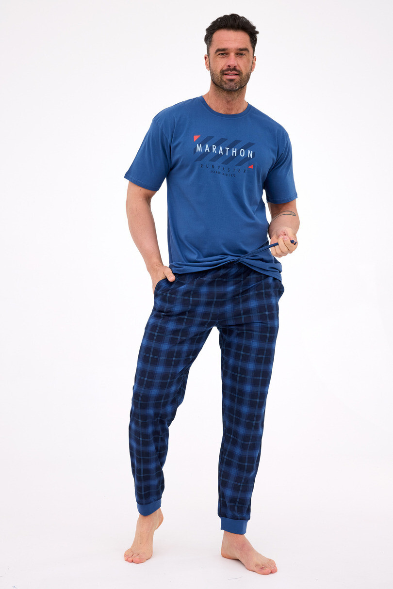 PÁNSKE PYŽAMO KR 462/302 MARATHON 2 džínovina M