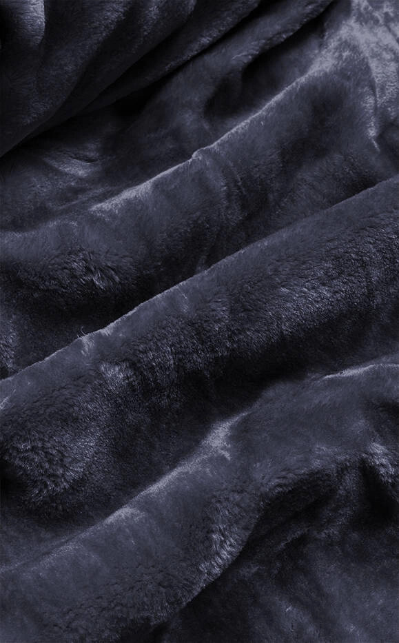 Zimowa kurtka damska na misiu granatowa (b537-3) odstíny modré S (36)