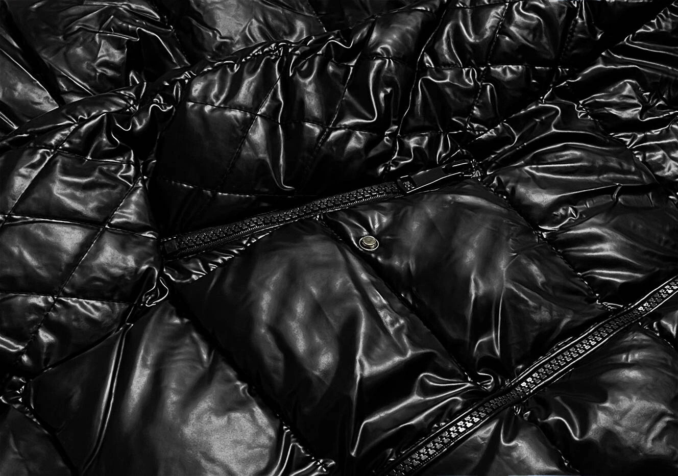 Taliowana kurtka zimowa damska czarna (2M-028) odstíny černé S (36)