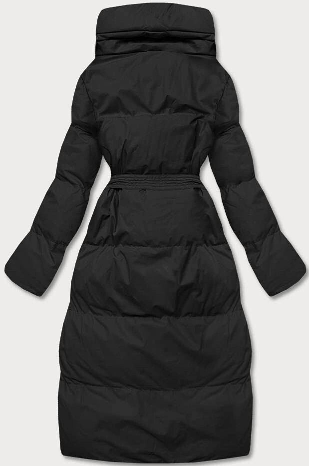 Zimowa kurtka damska kopertowa czarna (5M737-392) odstíny černé L (40)