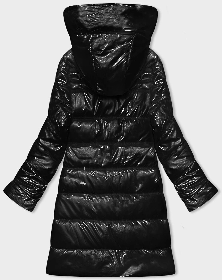 Dámska čierna metalická zimná bunda Rosse Line (7227) odstíny černé S (36)