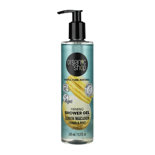 ORGANIC SHOP Spevňujúci sprchový gél Lemon Macaron - Citrón a mäta, 250 ml