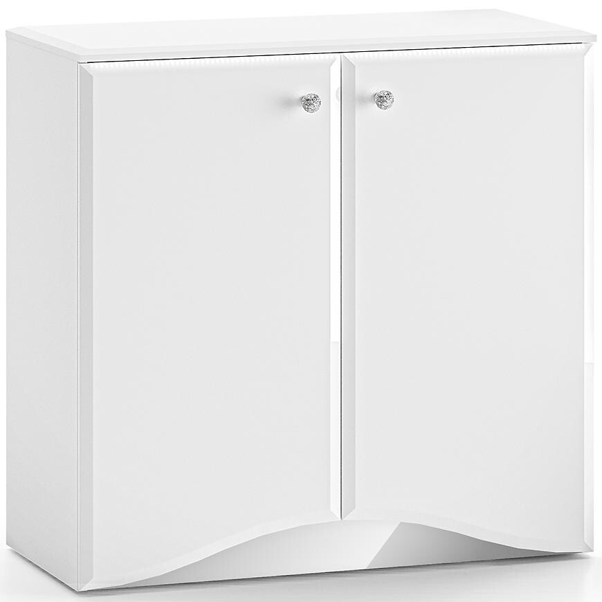 Skrinka Glamour 09 biela lesklá