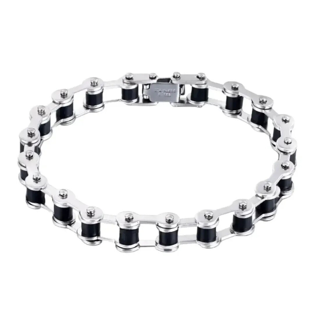 Moto náramok Gaira 30082 - čierny-strieborný