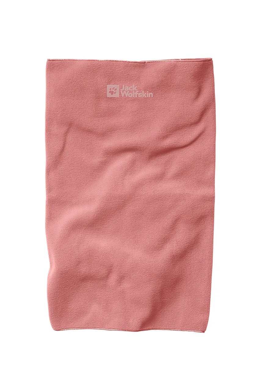 Šál komín Jack Wolfskin oranžová farba, jednofarebný