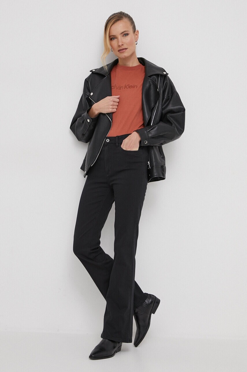 Rifle Pepe Jeans Trixie dámske, vysoký pás, PL211699