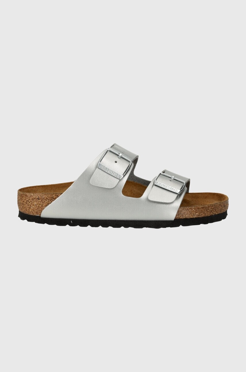 Šľapky Birkenstock Arizona dámske, strieborná farba, 1012282
