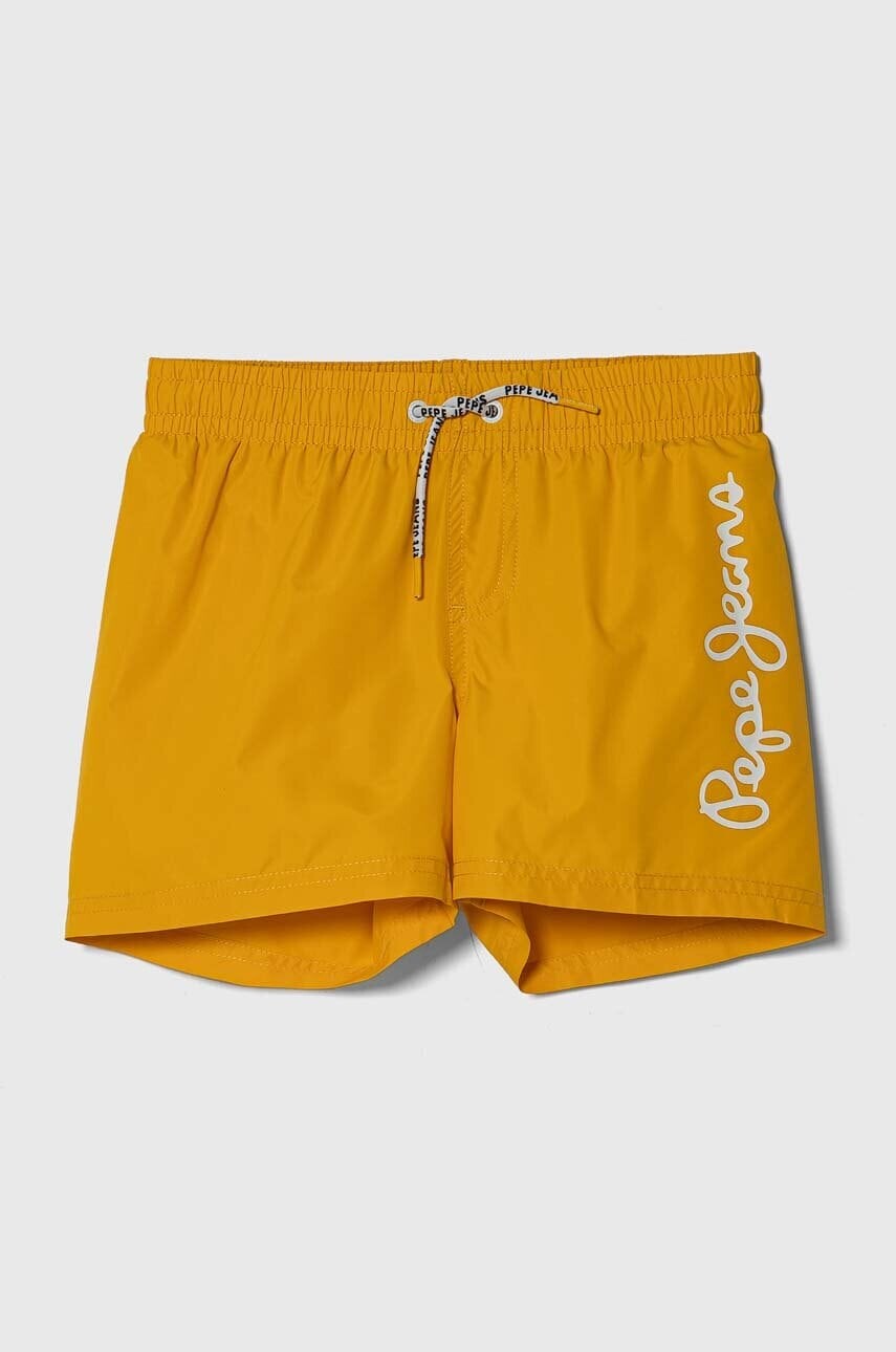 Detské plavkové šortky Pepe Jeans LOGO SWIMSHORT žltá farba