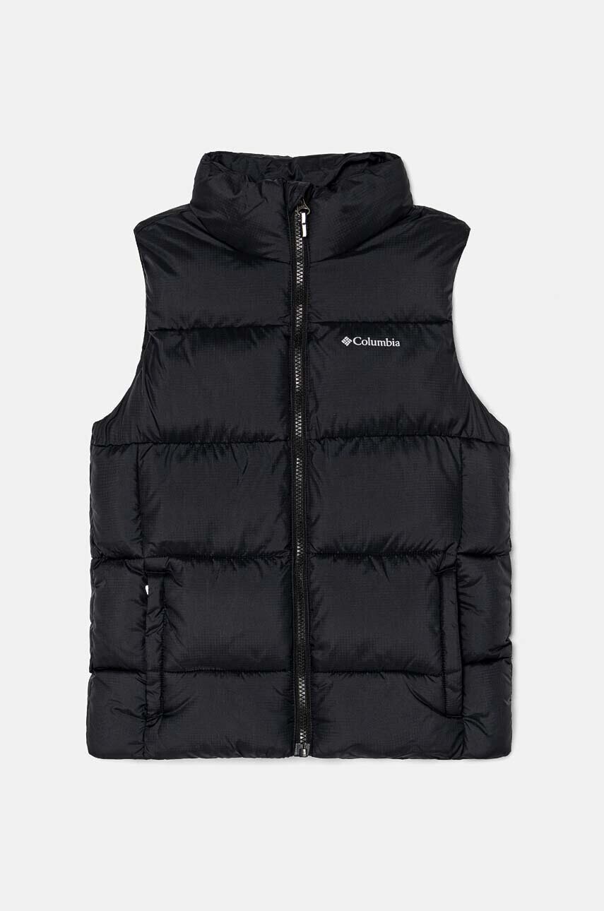 Detská vesta Columbia Puffect Vest čierna farba, 2090602
