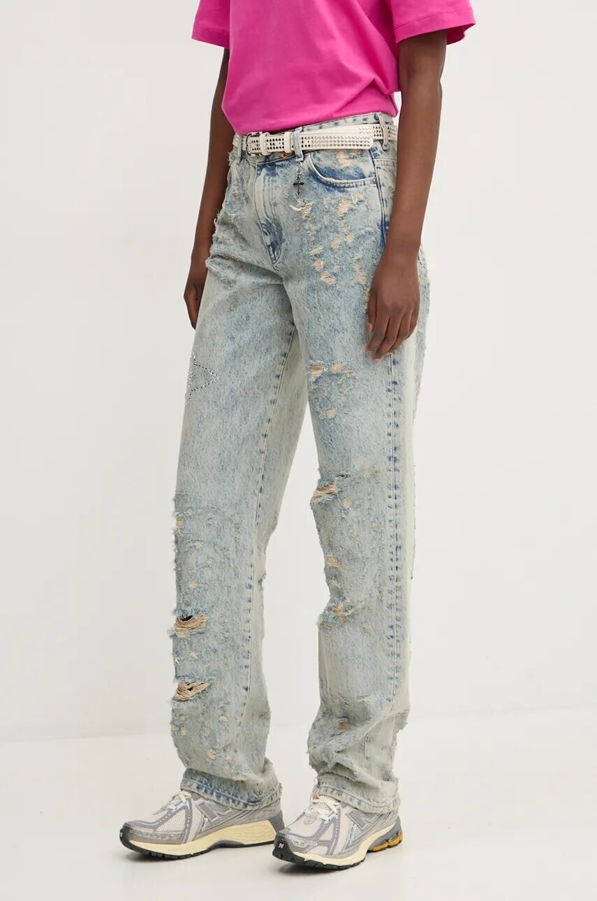 Rifle Chiara Ferragni dámske, stredne vysoký pás, 77CBB5W0