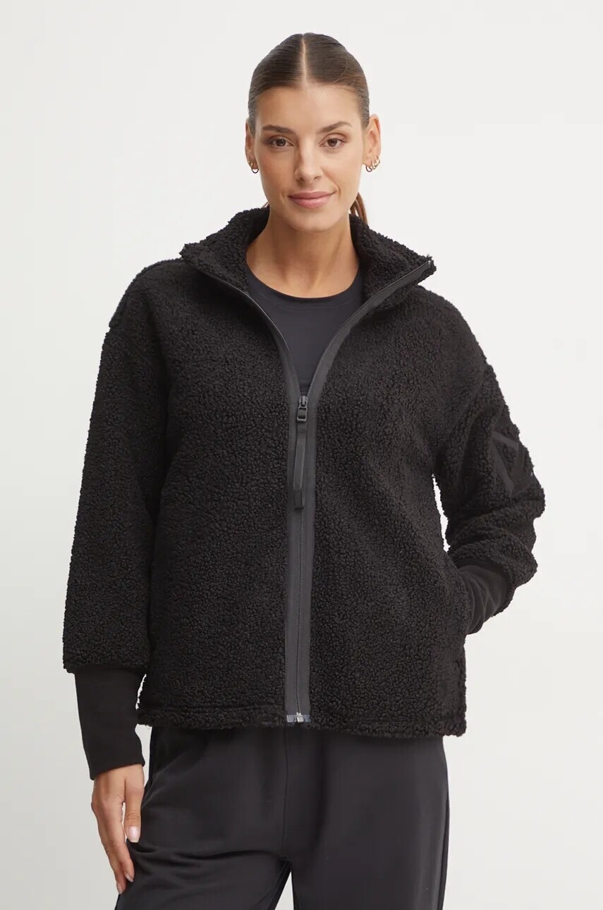 Mikina Didriksons MELLA dámska, čierna farba, jednofarebná, 505446