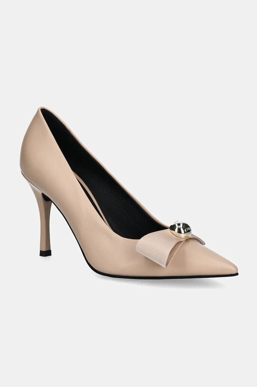 Kožené lodičky Furla Sfera Decollete béžová farba, YI41SFE BX3614 B4L00