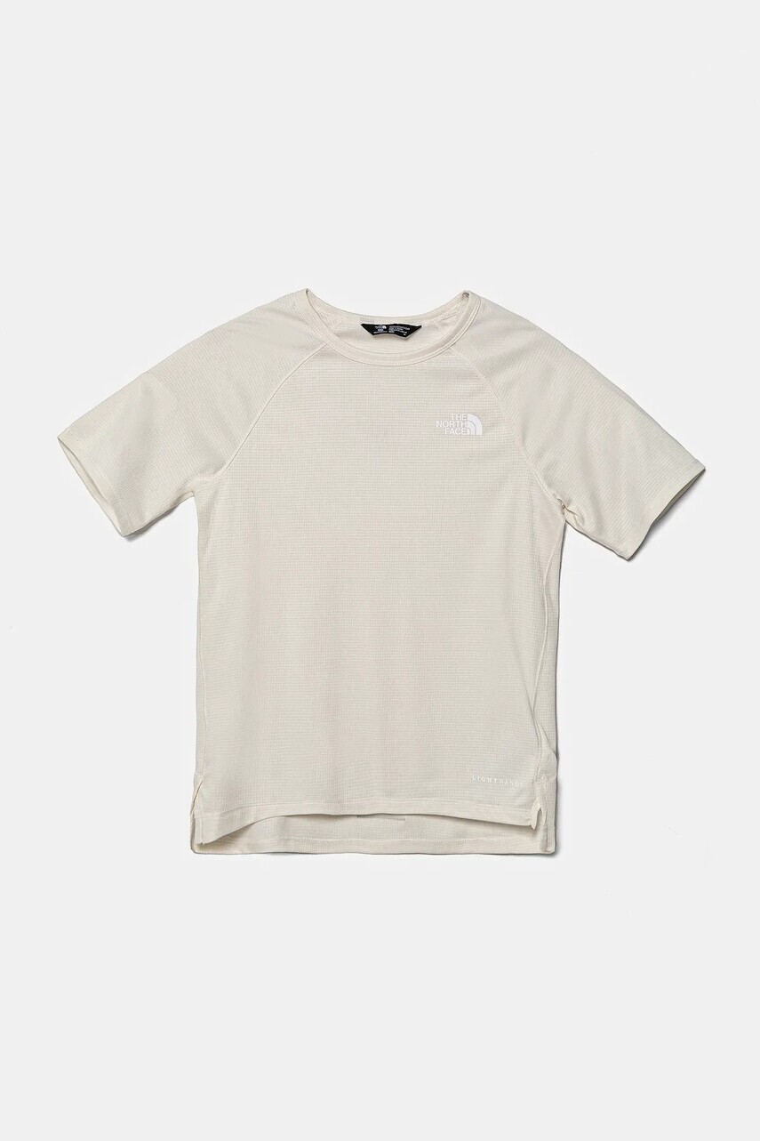 Detské tričko The North Face TEEN SUNRISER S/S TEE béžová farba, s potlačou, NF0A8BMXQLI1