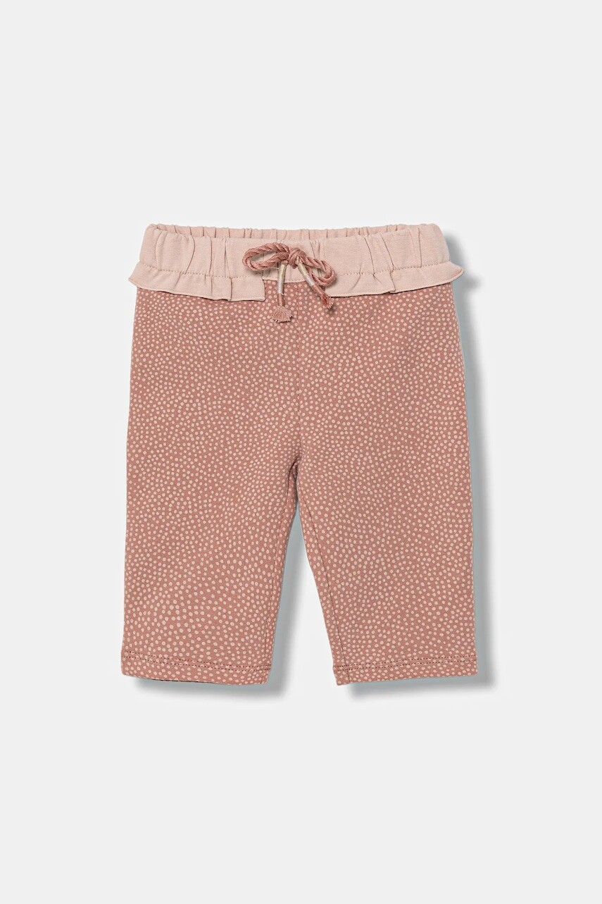 Detské tepláky United Colors of Benetton oranžová farba, vzorované, 37GTAF02F